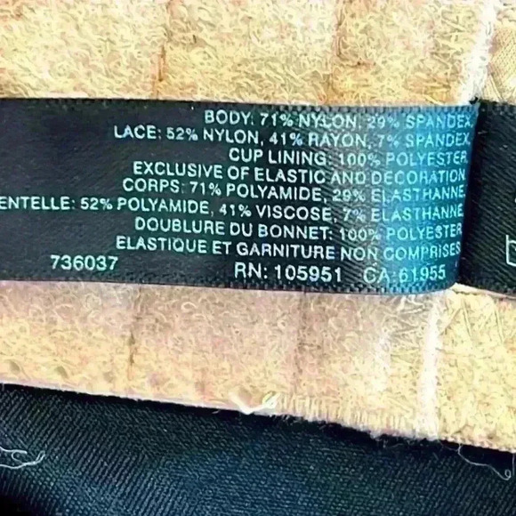 Natori Bra Size 40D Dark Tan Lace Trim Adjustable Straps - Picture 8 of 8